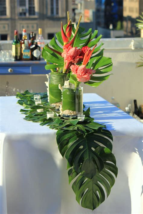 hawaiian luau party decorations|easy to make luau centerpieces.